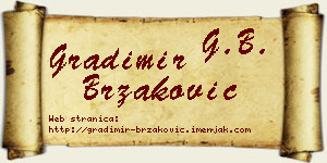 Gradimir Brzaković vizit kartica